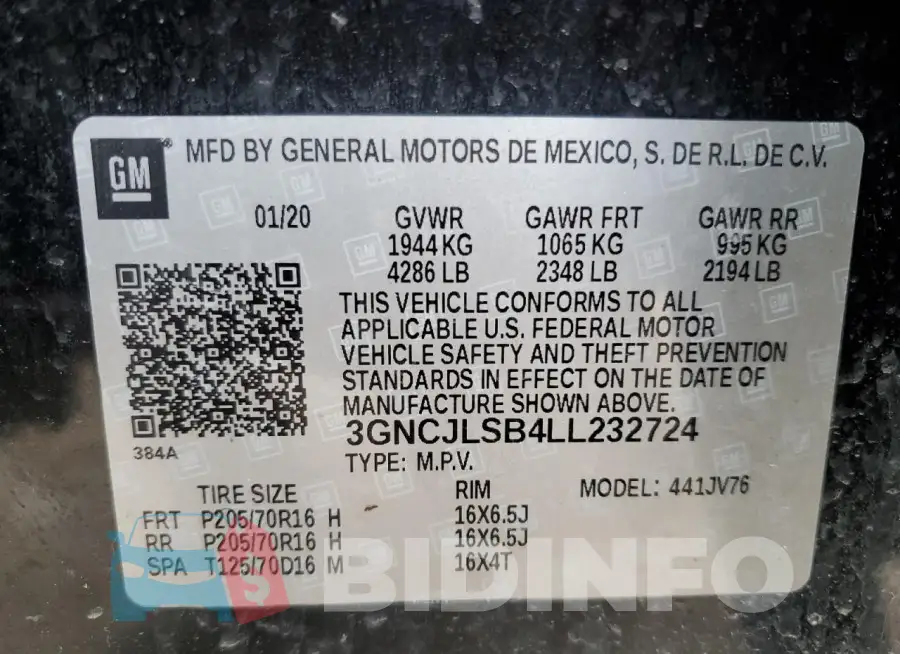 3GNCJLSB4LL232724 Photo# 12