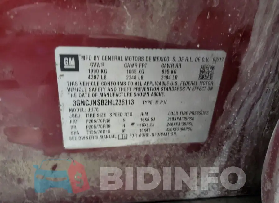 3GNCJNSB2HL236113 Photo# 13