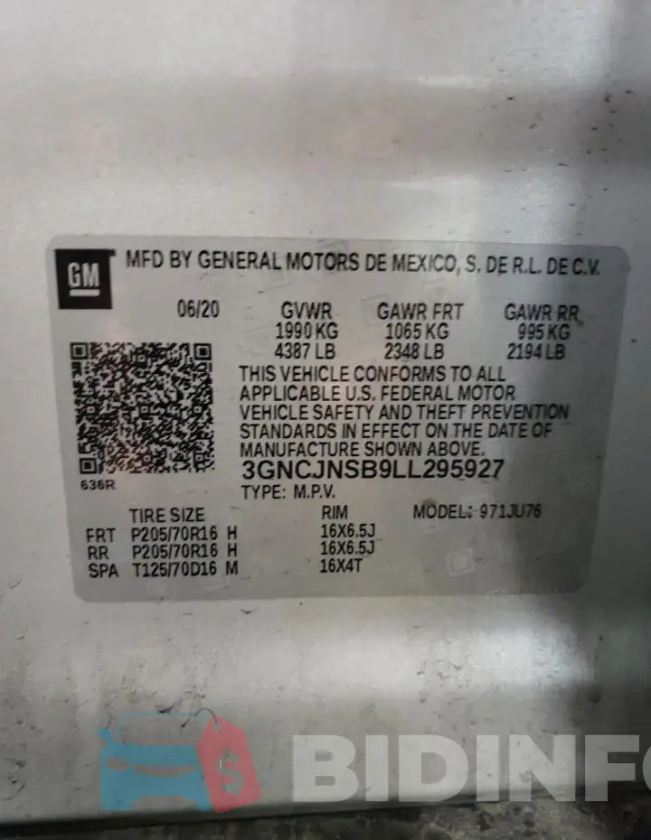 3GNCJNSB9LL295927 Photo# 12