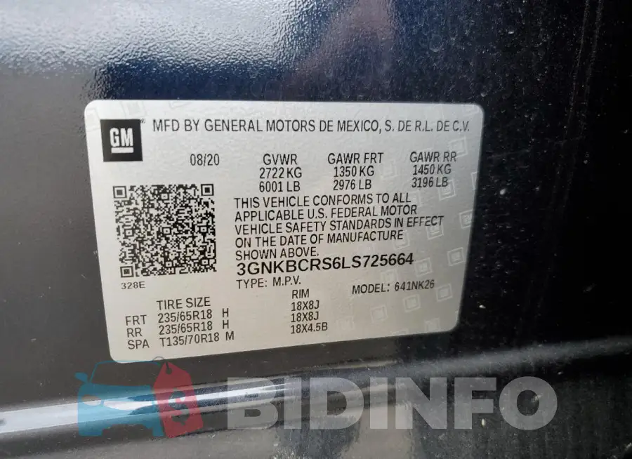 3GNKBCRS6LS725664 Photo# 12