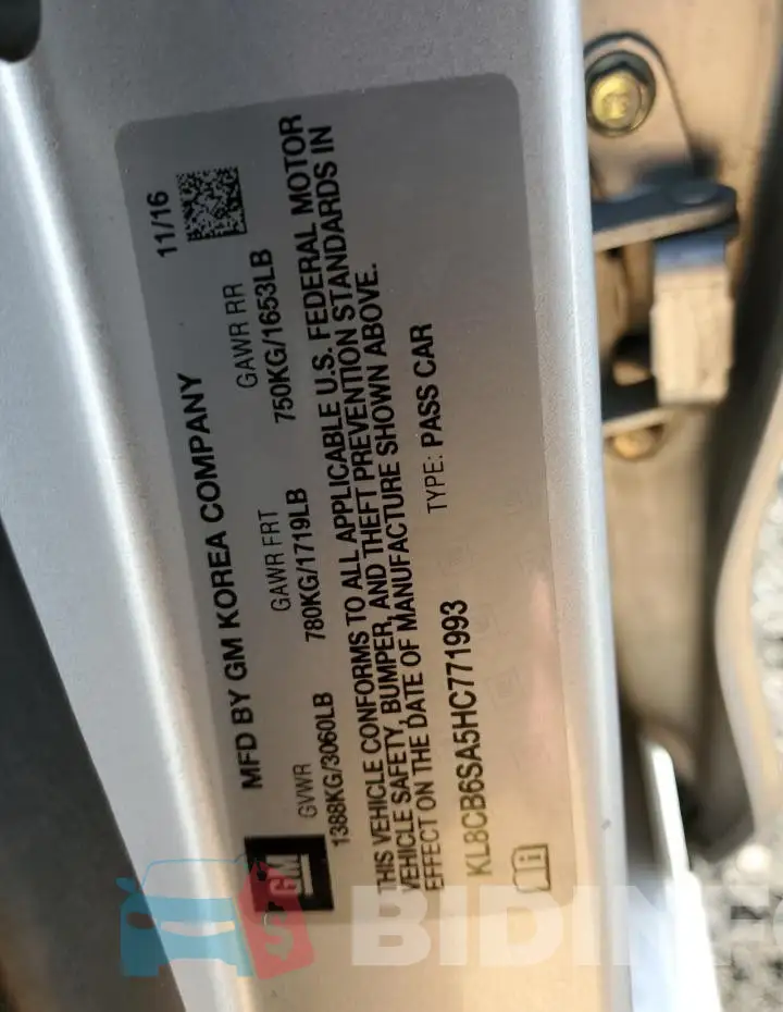 KL8CB6SA5HC771993 Photo# 12