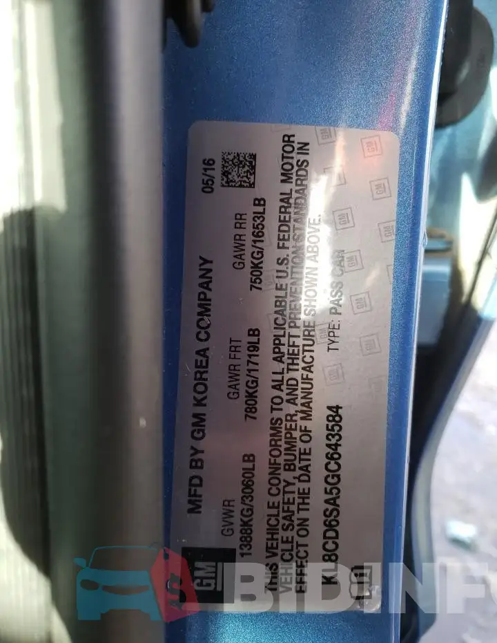 KL8CD6SA5GC643584 Photo# 12