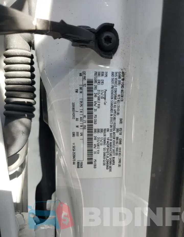 1FADP3H21JL296060 Photo# 12