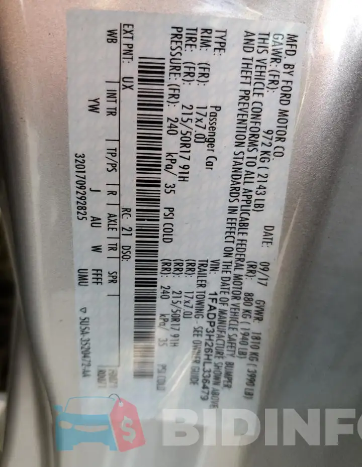 1FADP3H26HL336479 Photo# 12