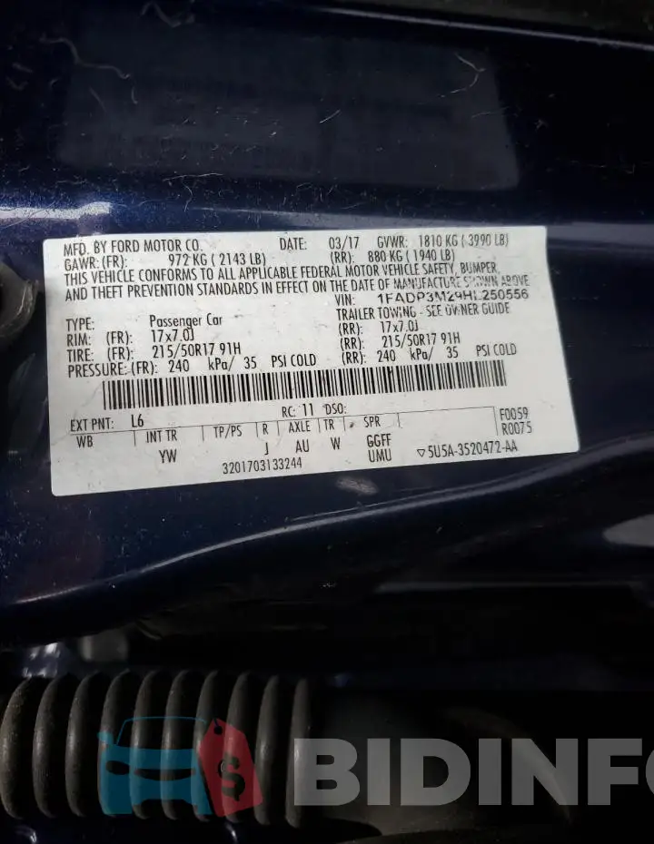 1FADP3M29HL250556 Photo# 12