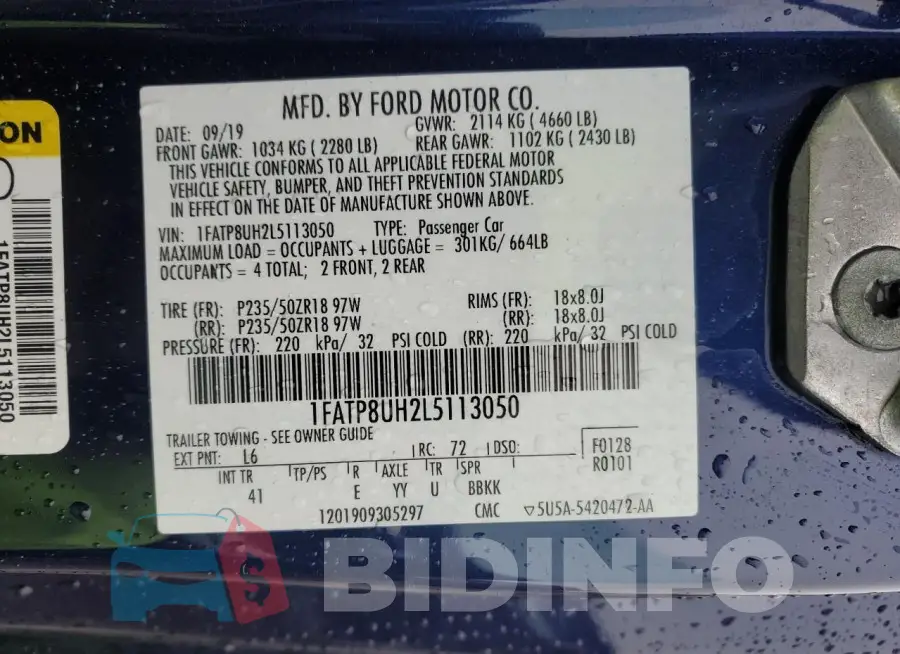 1FATP8UH2L5113050 Photo# 12