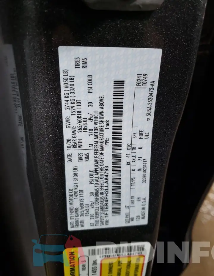 1FTER4FH2LLA84793 Photo# 13