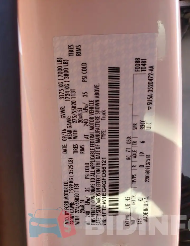 1FTEW1EG4GFD56121 Photo# 12