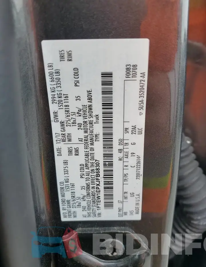 1FTEW1EPXJFB68307 Photo# 12