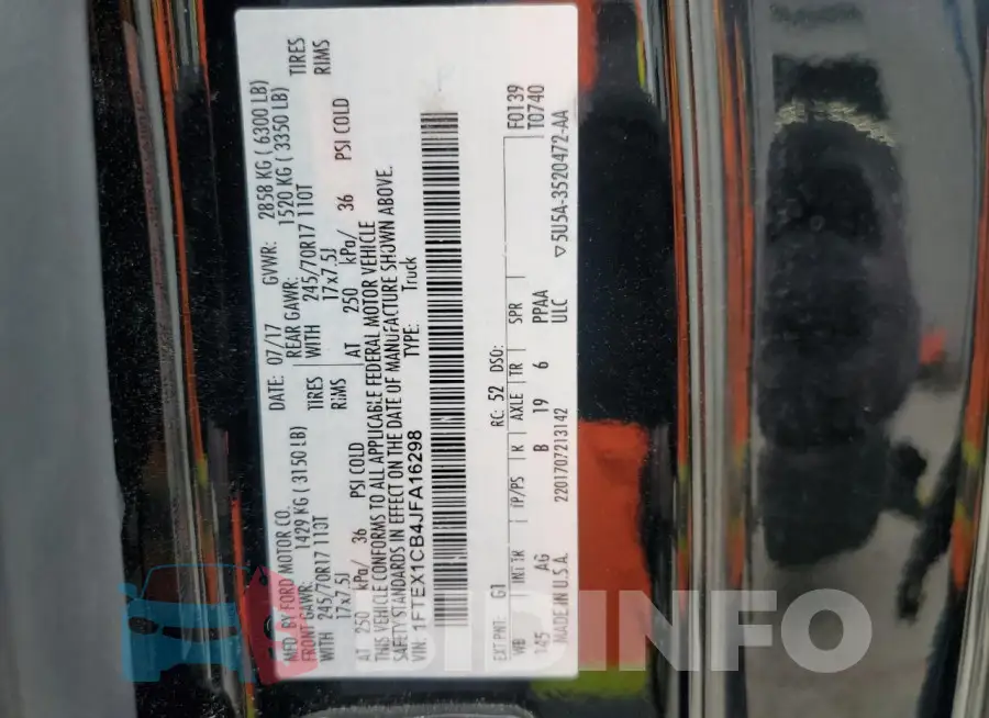 1FTEX1CB4JFA16298 Photo# 12