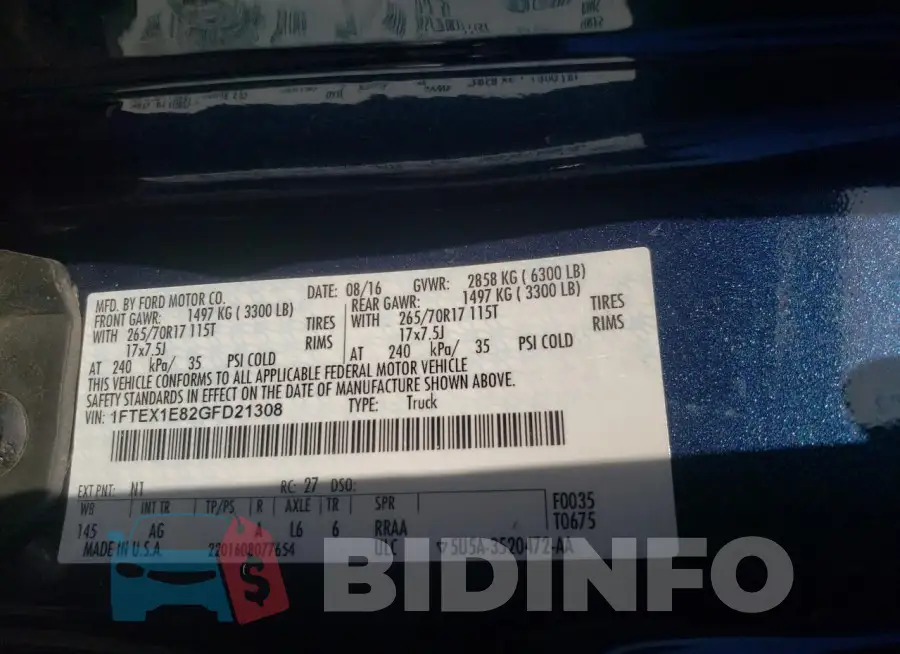 1FTEX1E82GFD21308 Photo# 12