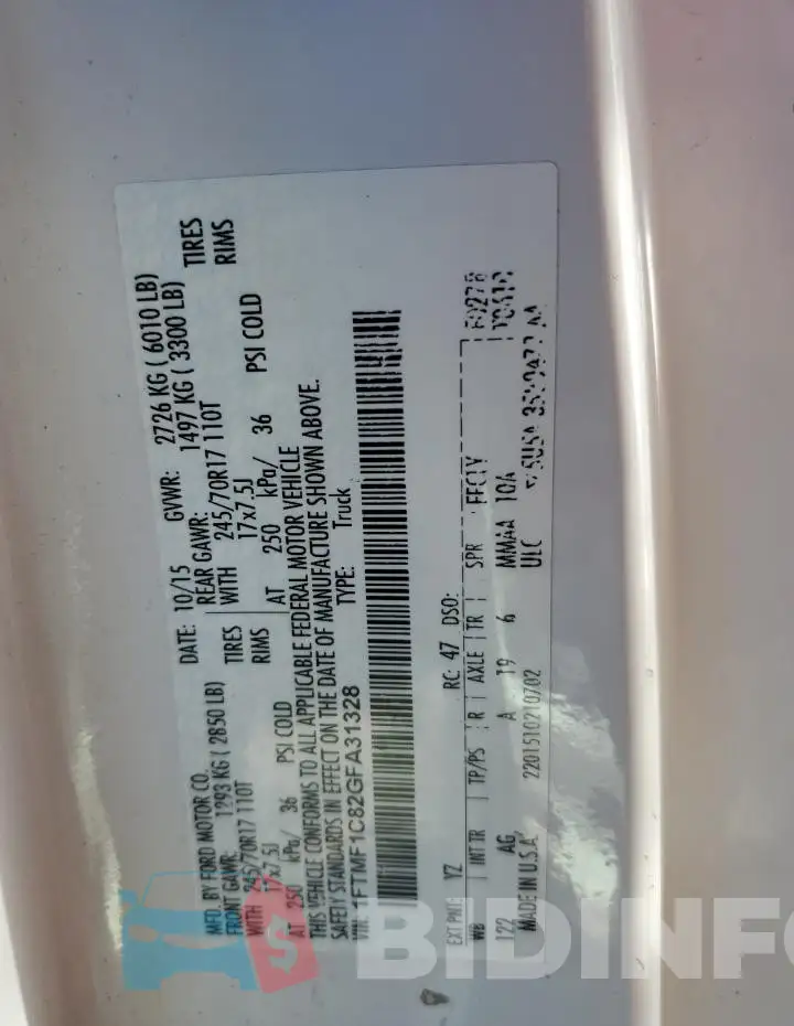 1FTMF1C82GFA31328 Photo# 12