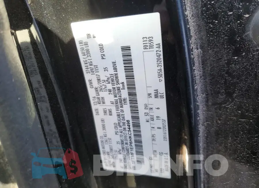 1FTMF1EP6HKC54498 Photo# 13