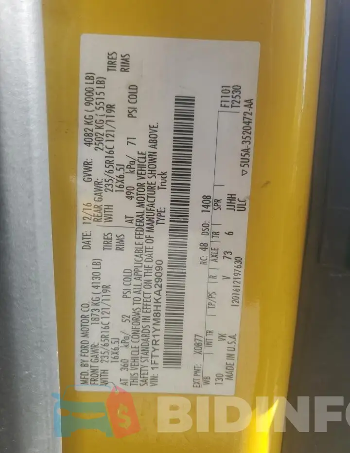 1FTYR1YM8HKA29090 Photo# 13