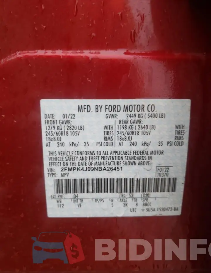 2FMPK4J99NBA26451 Photo# 12