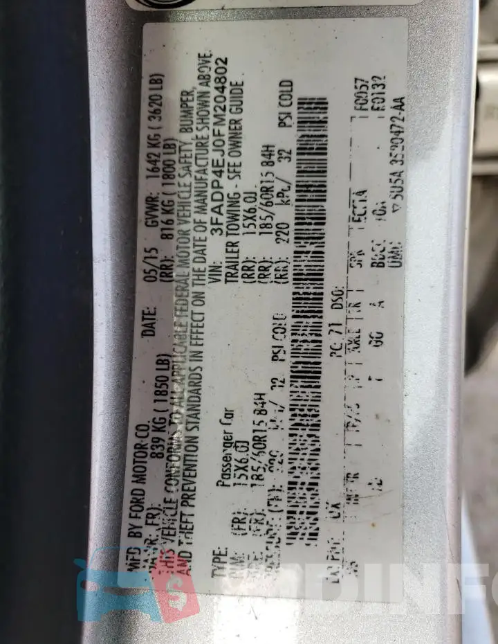 3FADP4EJ0FM204802 Photo# 12