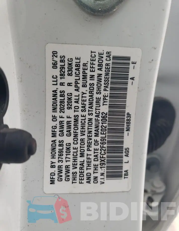 19XFC2F69LE021062 Photo# 12