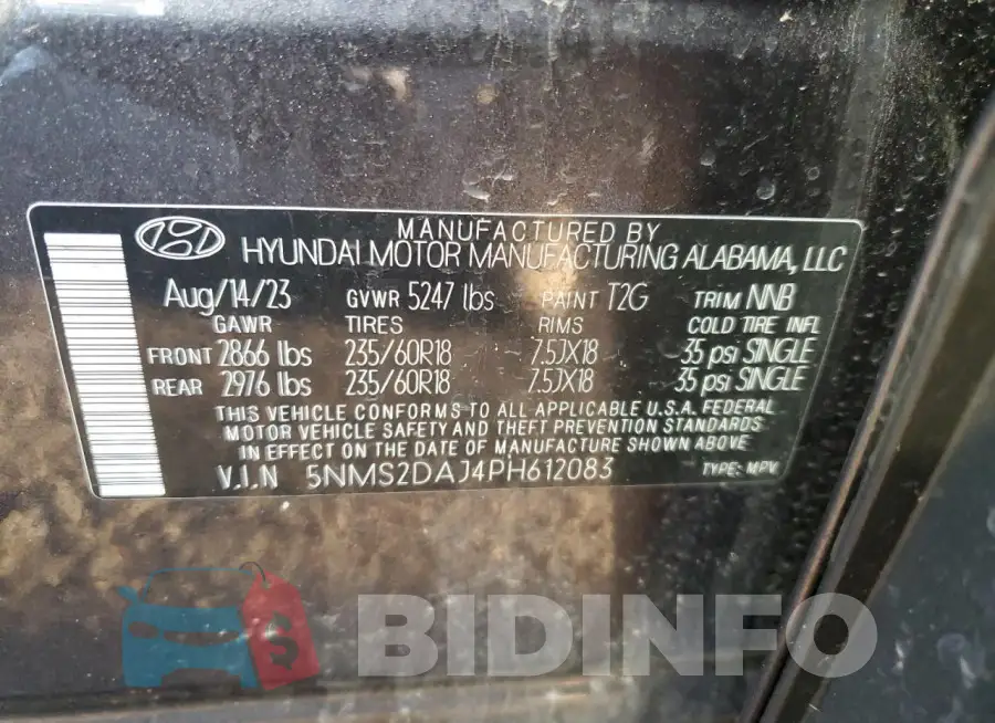 5NMS2DAJ4PH612083 Photo# 13