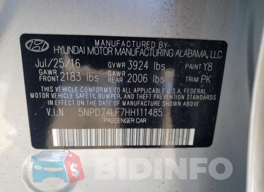 5NPD74LF7HH111485 Photo# 12