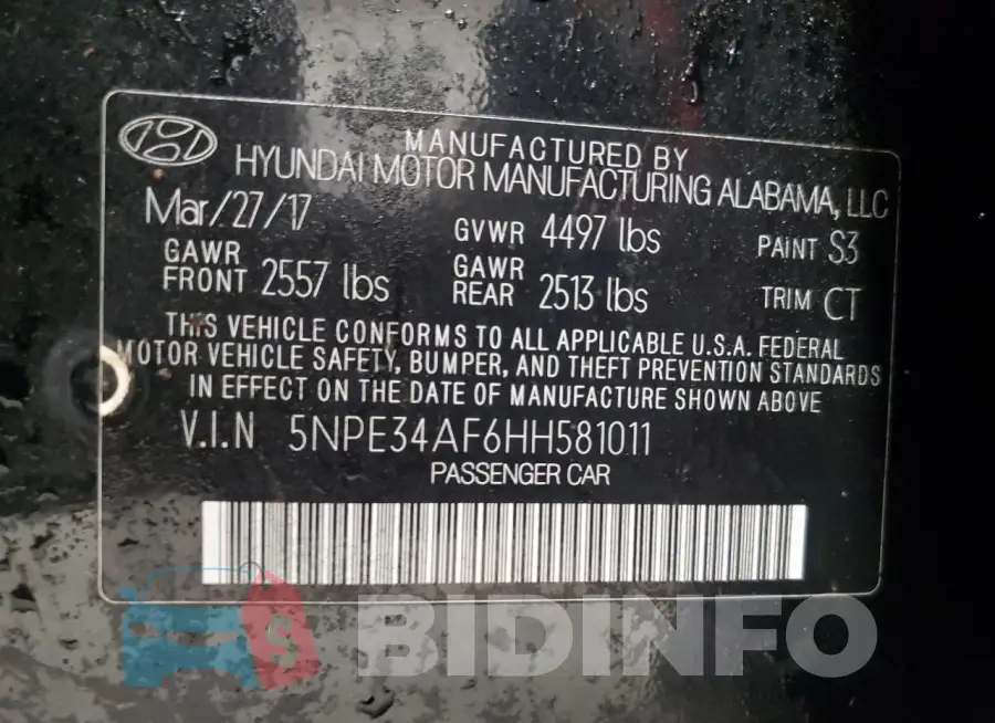 5NPE34AF6HH581011 Photo# 13