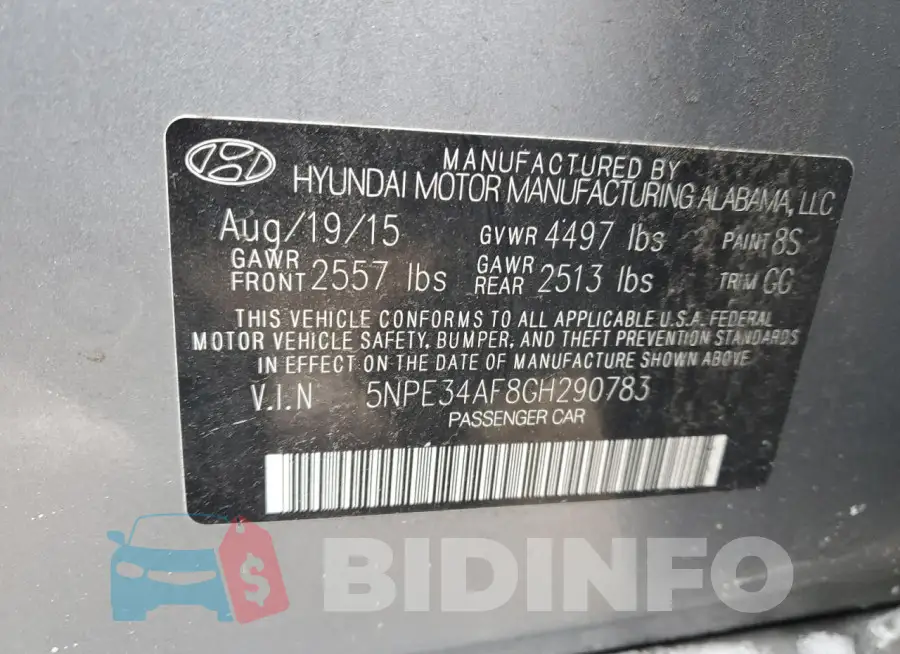 5NPE34AF8GH290783 Photo# 12