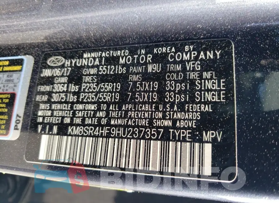 KM8SR4HF9HU237357 Photo# 12