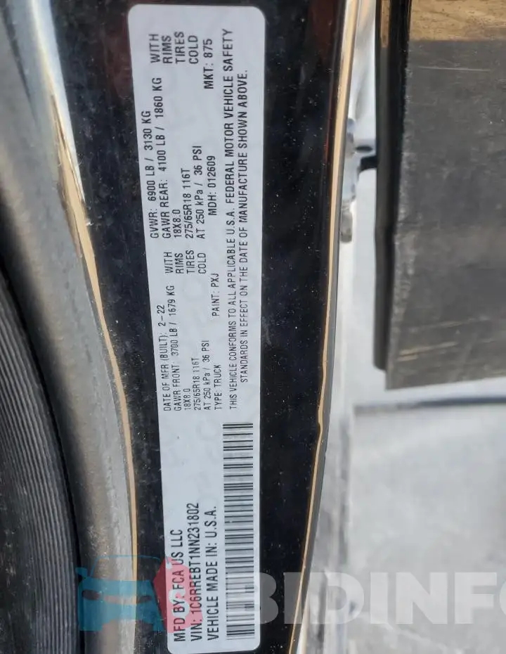 1C6RREBT1NN231802 Photo# 13