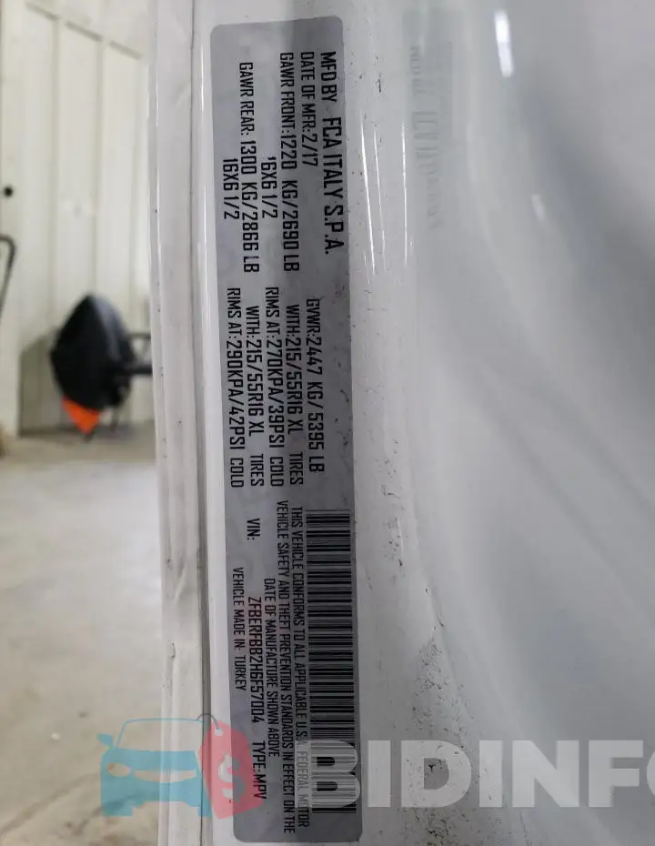 ZFBERFBB2H6F57004 Photo# 13