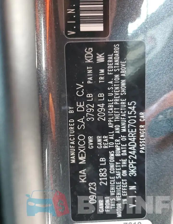 3KPF24AD4RE701545 Photo# 12