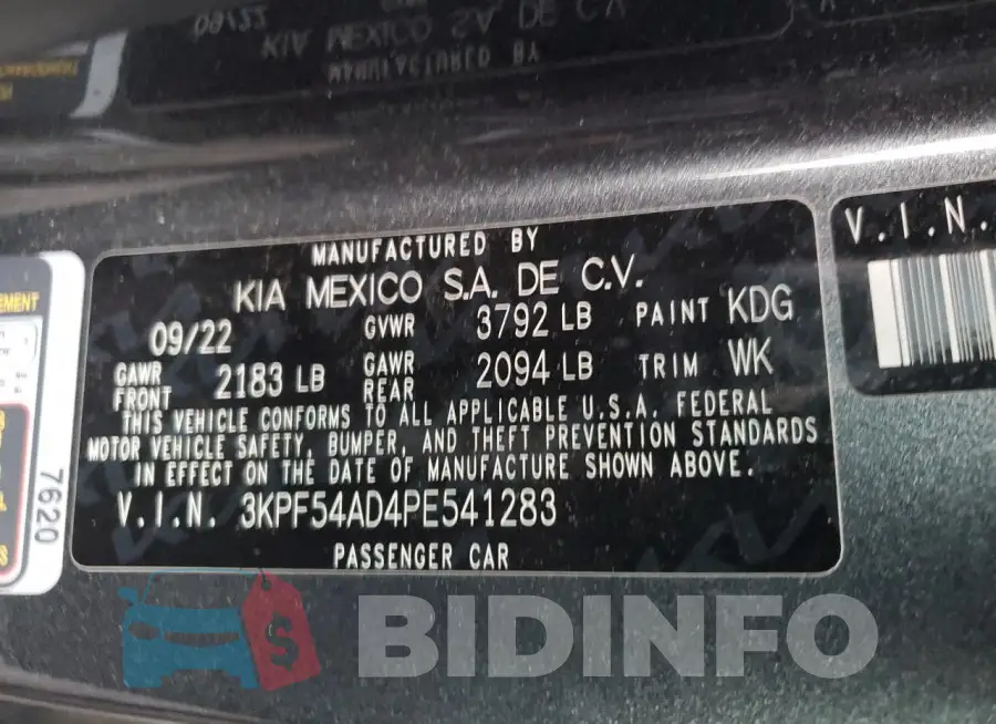 3KPF54AD4PE541283 Photo# 12