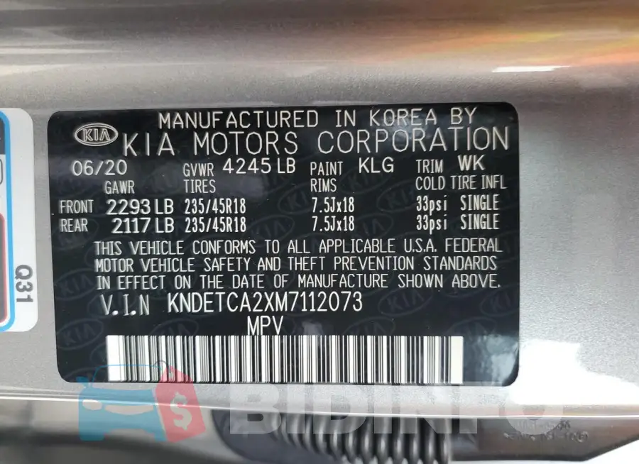 KNDETCA2XM7112073 Photo# 13