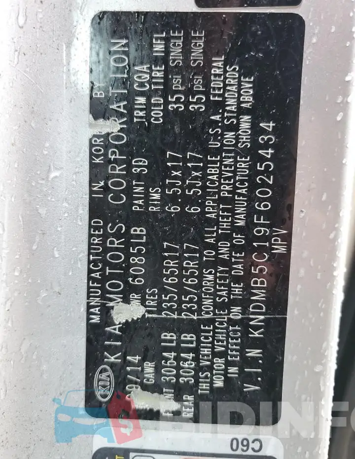 KNDMB5C19F6025434 Photo# 13