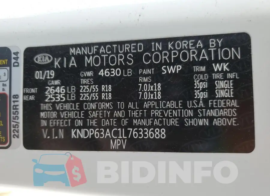 KNDP63AC1L7633688 Photo# 12