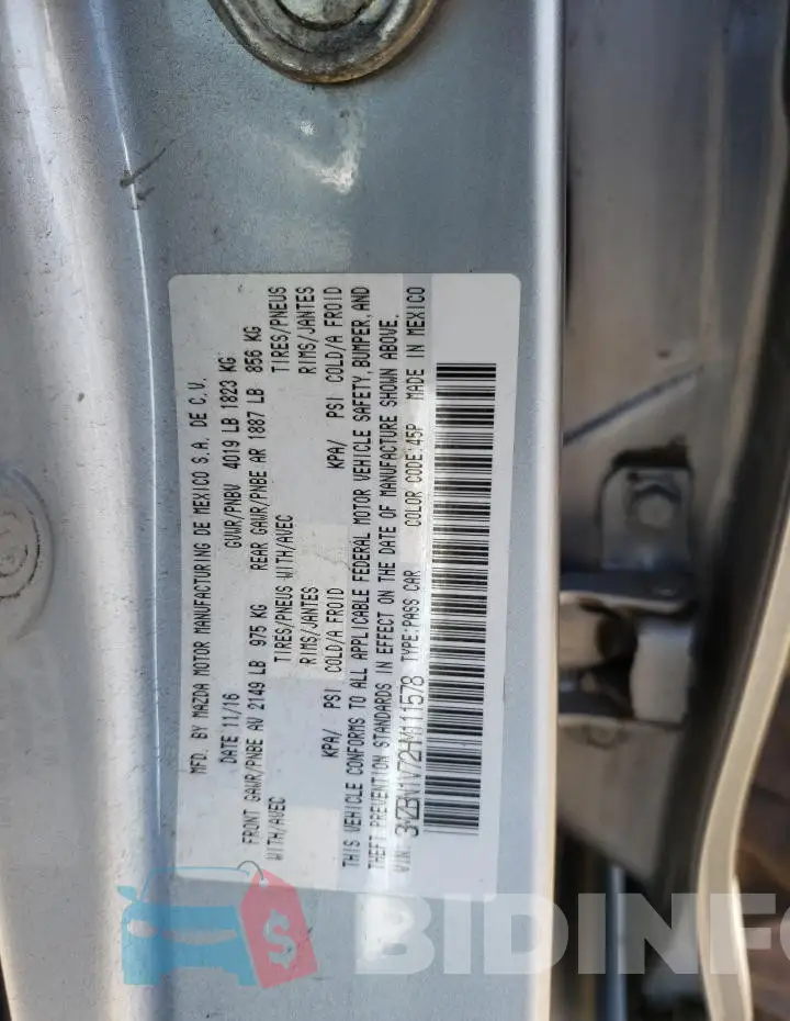 3MZBN1V72HM111578 Photo# 12