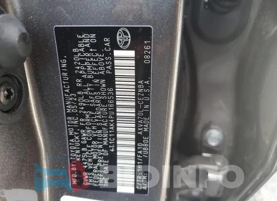 4T1C11AK4PU166536 Photo# 12