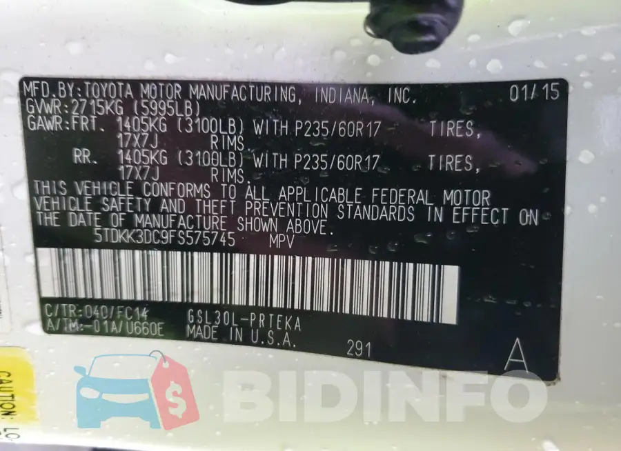 5TDKK3DC9FS575745 Photo# 14
