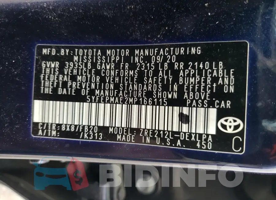 5YFEPMAE2MP166115 Photo# 12
