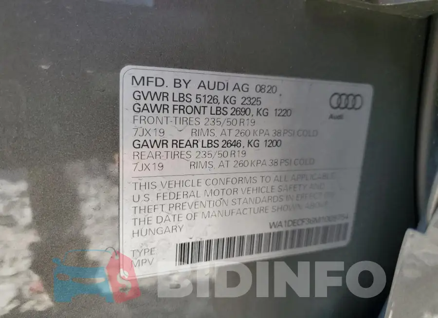 WA1DECF36M1009754 Photo# 13
