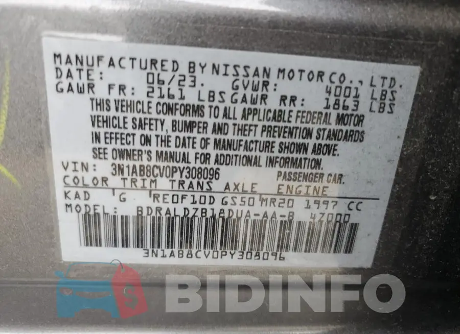 3N1AB8CV0PY308096 Photo# 12