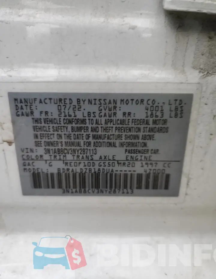 3N1AB8CV3NY287113 Photo# 12