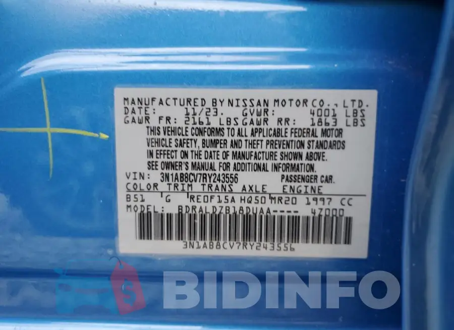 3N1AB8CV7RY243556 Photo# 12