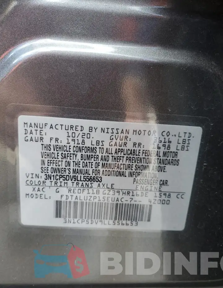 3N1CP5DV9LL556653 Photo# 12
