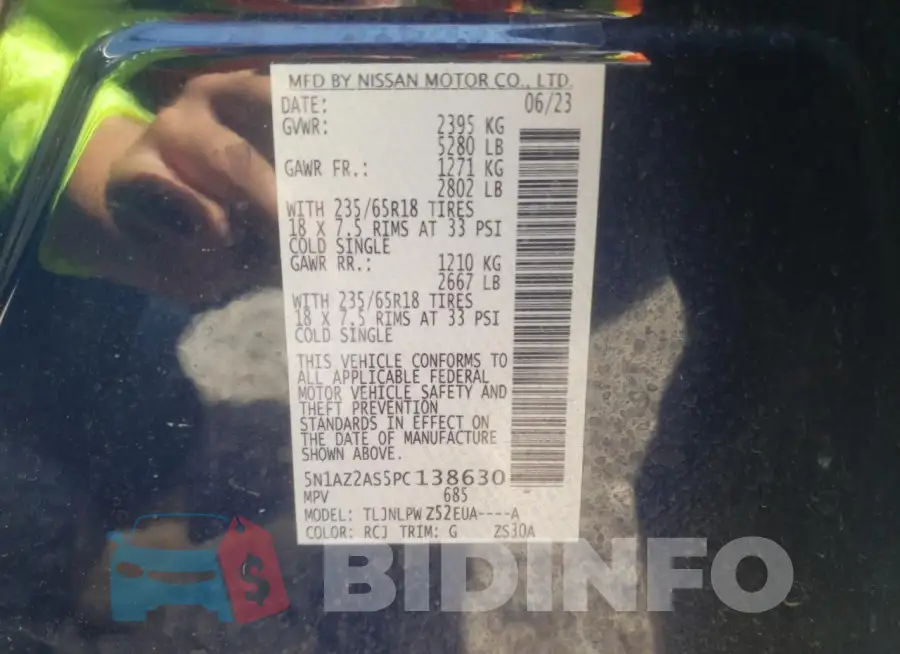 5N1AZ2AS5PC138630 Photo# 12
