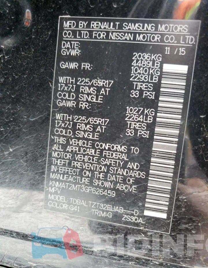 KNMAT2MT3GP626459 Photo# 13