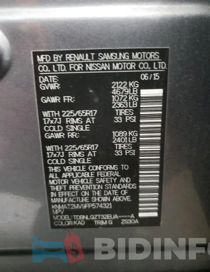 KNMAT2MV9FP574321 Photo# 13