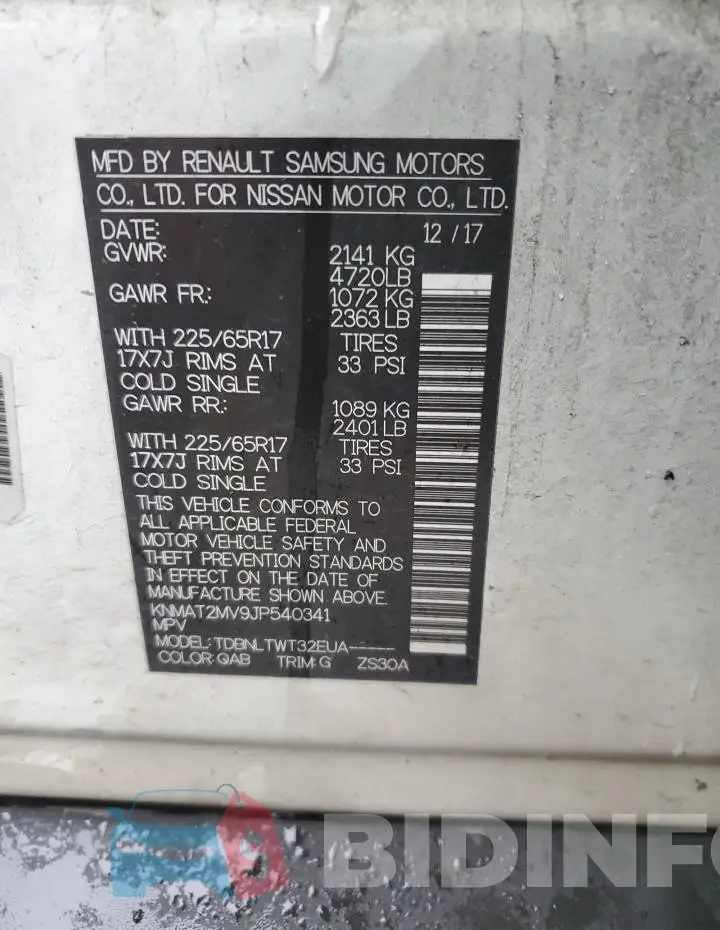 KNMAT2MV9JP540341 Photo# 14
