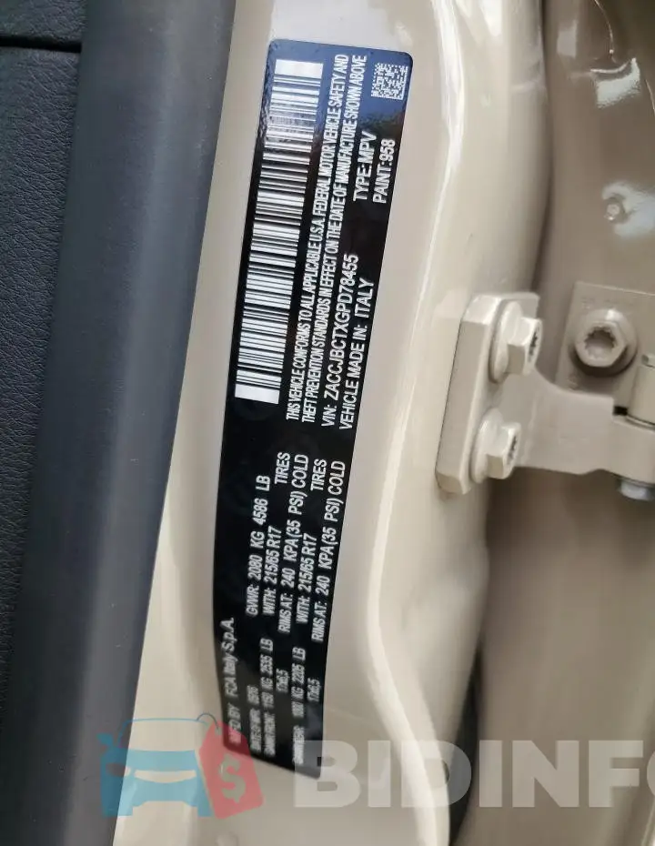 ZACCJBCTXGPD78455 Photo# 13