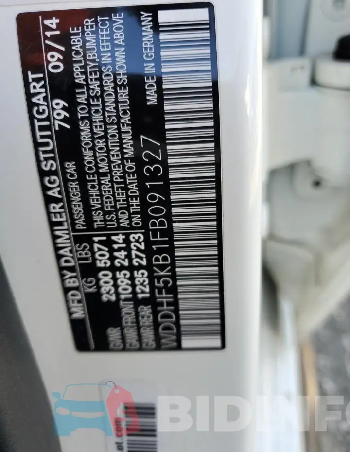 WDDHF5KB1FB091327 Photo# 12
