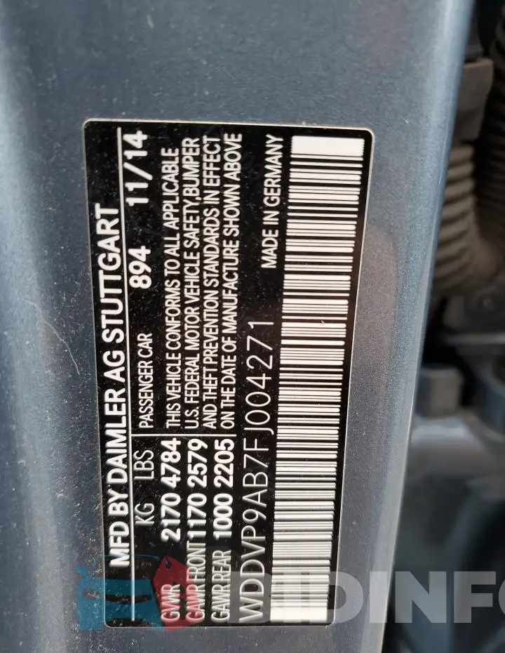 WDDVP9AB7FJ004271 Photo# 13