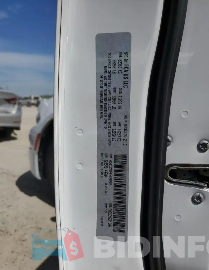 2C3CDXAG2KH599203 Photo# 12